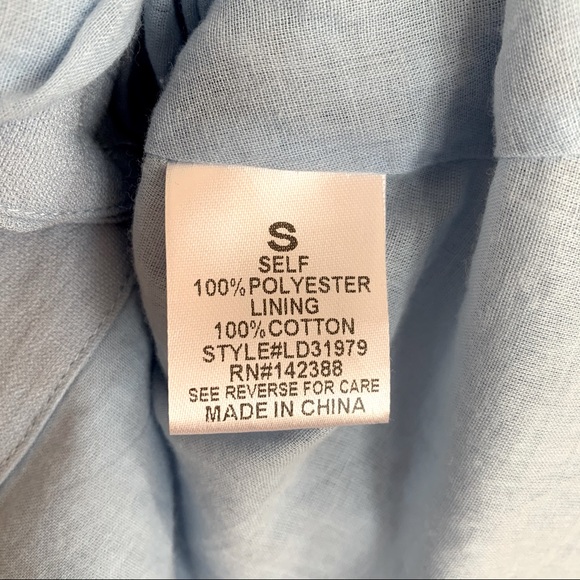 Honey Boutique Essue Blue Dress with Buttons Small - Picture 6 of 15